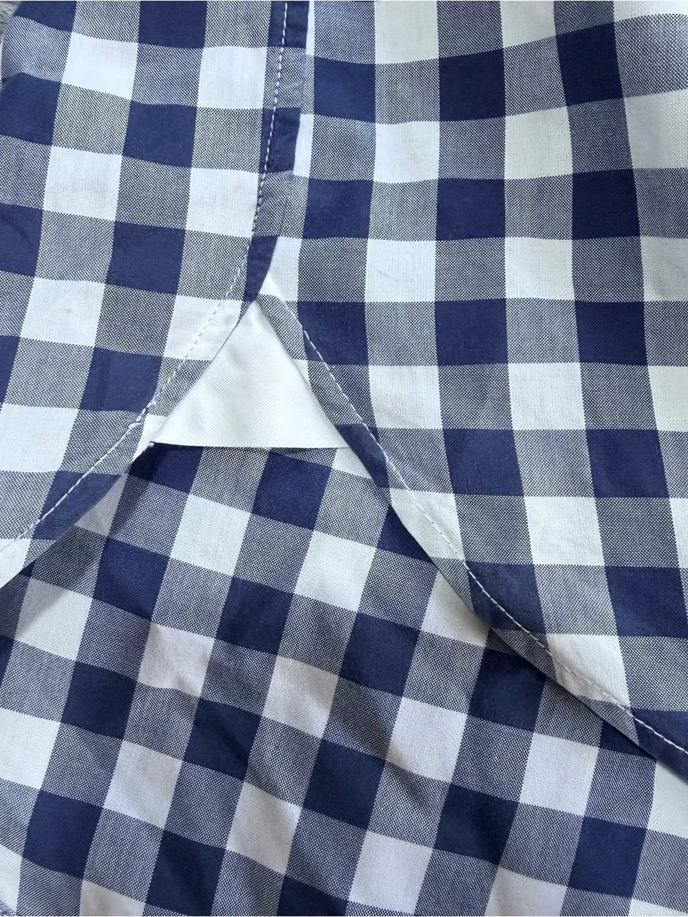 J.Crew Men’s Large Blue White Gingham Check Long Sleeve Shirt